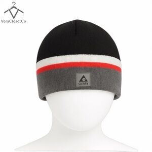 Gerry Knit Winter Beanie | Black/Grey | Neon Orange Stripe | One Size